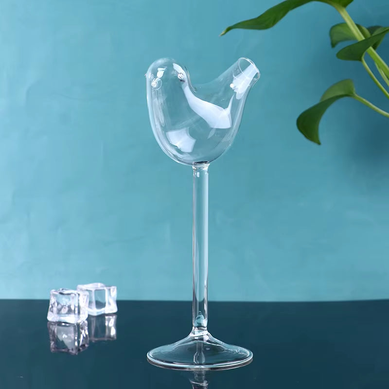 Bird Glass Transparent Bird-Shaped Cocktail Glass Lead-Free High Shelf Wine Glass Wine Glass Bird-Shaped Cocktail Glass Bar