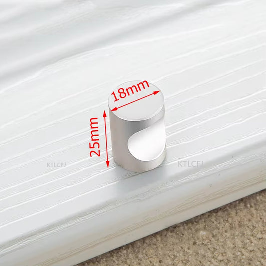 Kitchen Furniture Silver Black Semicircle Modern Aluminum Drawer Handl Handles for Furniture Handles Hardware