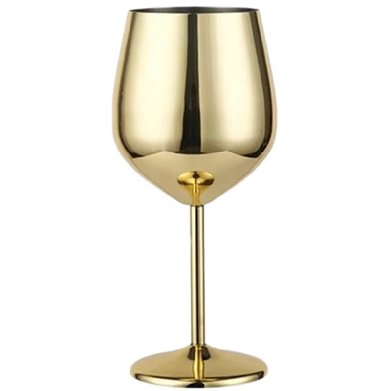 New Stainless Steel Glass Cocktail Creative Metal Wine Glass Bar Restaurant Champagne Glass Red Wine Glass Drinkware Barware Cup