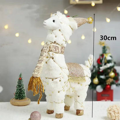 Elk Christmas Party Decoration Christmas Decoration for Tree Santa Claus Snowman Figurines Decoration