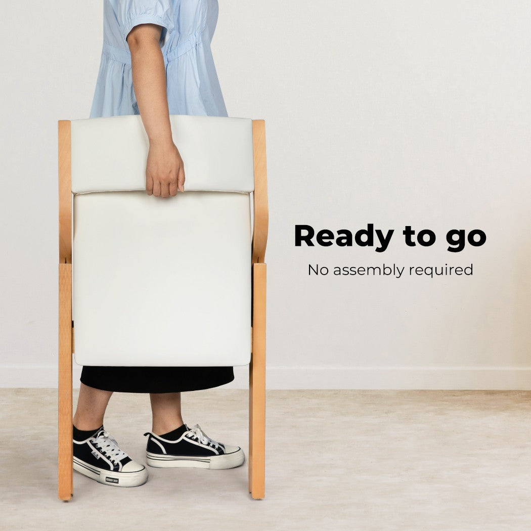 Levede 2X Dining Chairs Foldable PU Leather Kitchen Chair Lounge Room Vintage