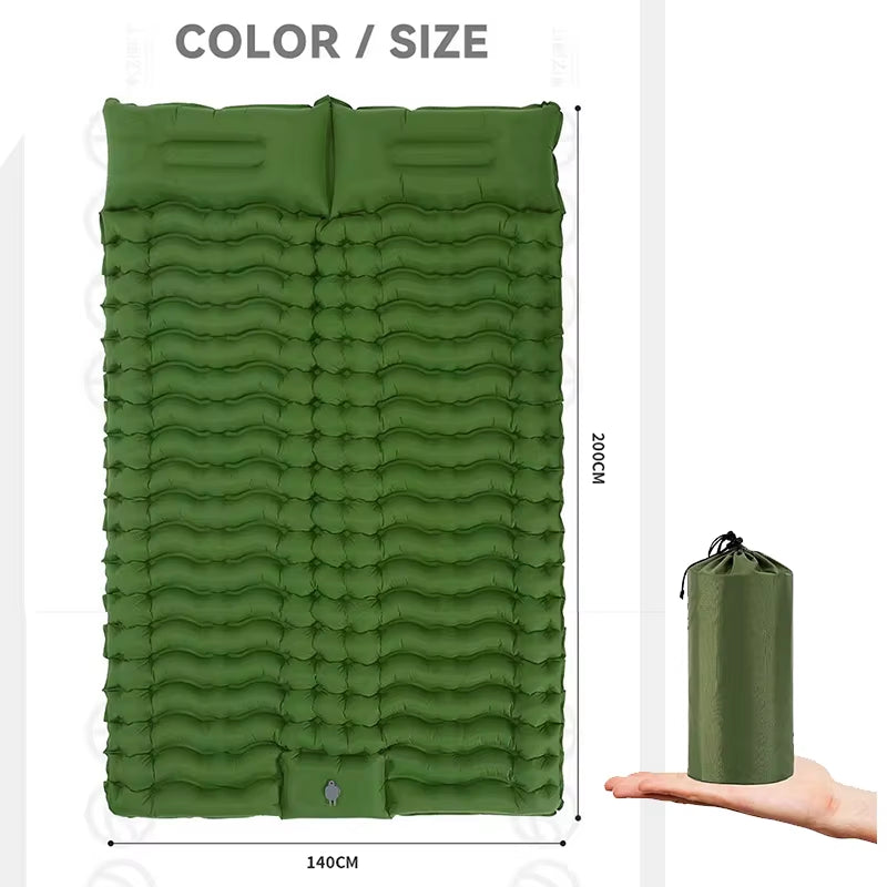 Inflatable Mattress with Built-In Pillow Pump 200X140Cm Outdoor Sleeping Bed Vehicle Inflatable Cushion Tourist Mattress