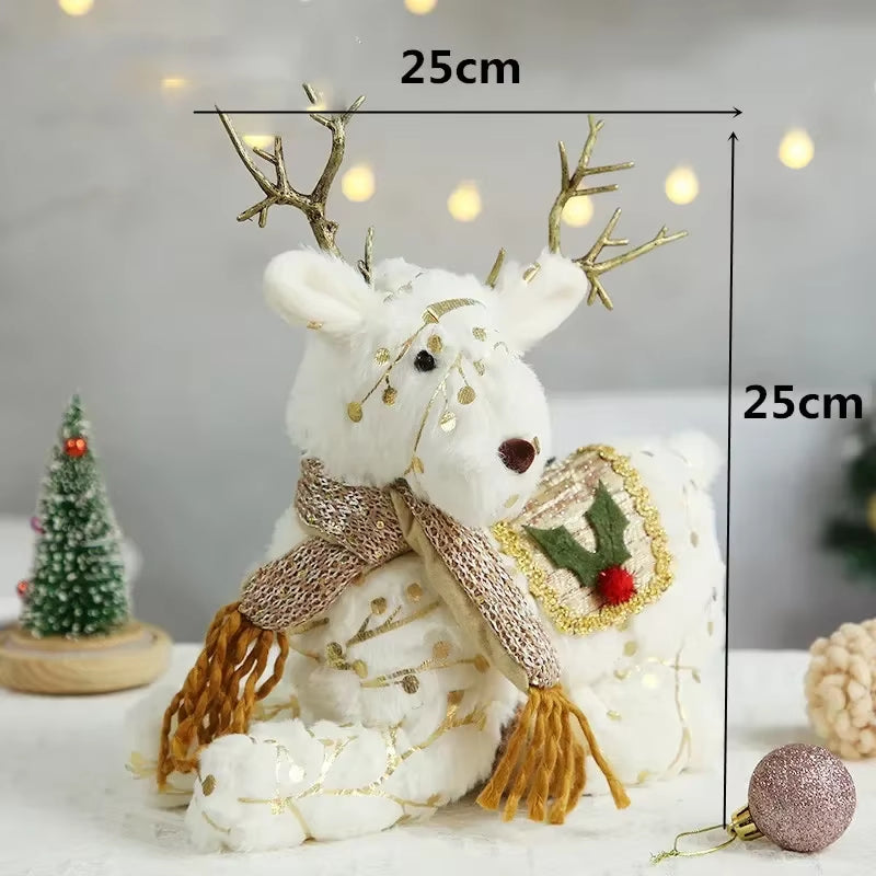 Elk Christmas Party Decoration Christmas Decoration for Tree Santa Claus Snowman Figurines Decoration