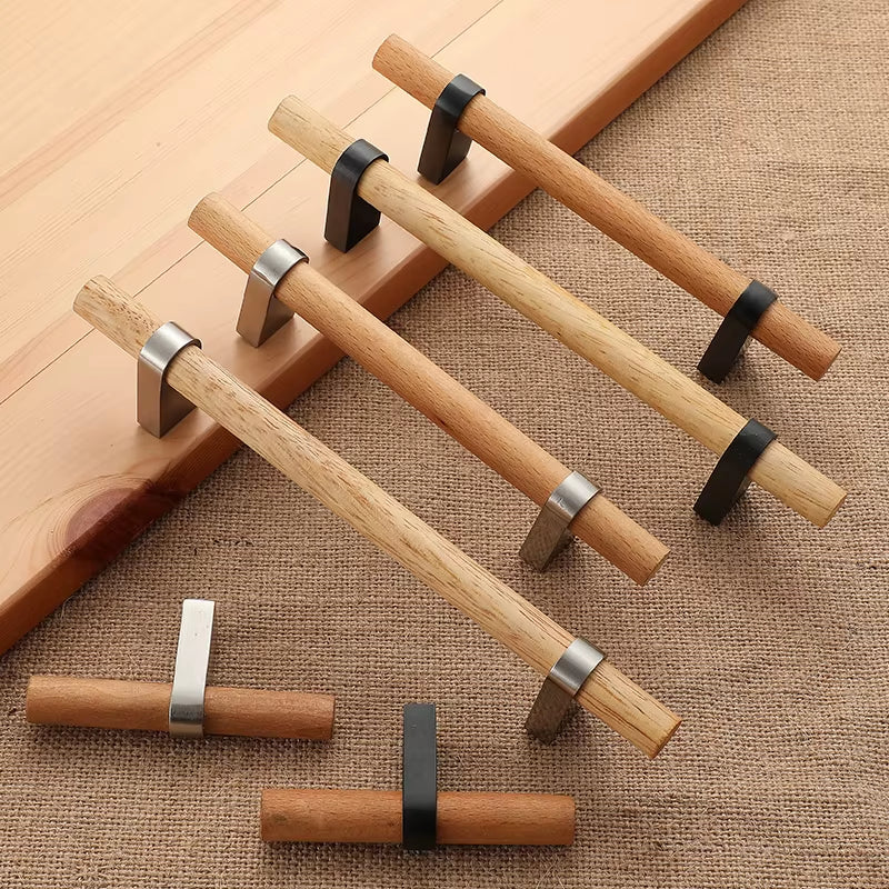 Wood Furniture Handle Cabinet Handles Furniture Accessory Drawer Knobs Kitchen Handle Natural for Furniture Pulls