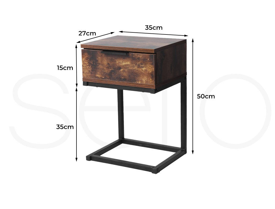 Levede Bedside Tables Side End Table Wood Nightstand Storage Drawers Cabinet