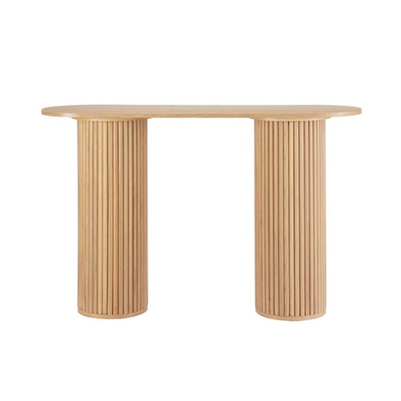 Artiss Console Table Oval Wooden Entry Table Hallway Tables Furniture 115CM Pine