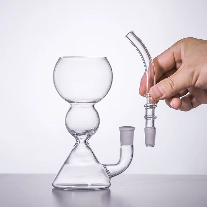 Absinthe Glass/Glass Cup with Straw/Cocktail Glass/High Borosilicate Heat-Resistant Glass Cup