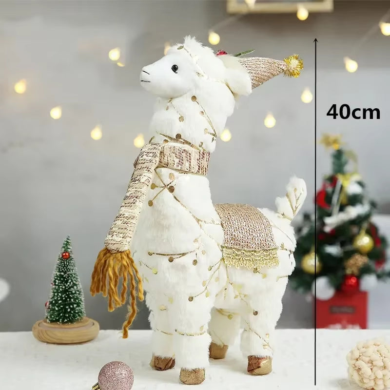 Elk Christmas Party Decoration Christmas Decoration for Tree Santa Claus Snowman Figurines Decoration