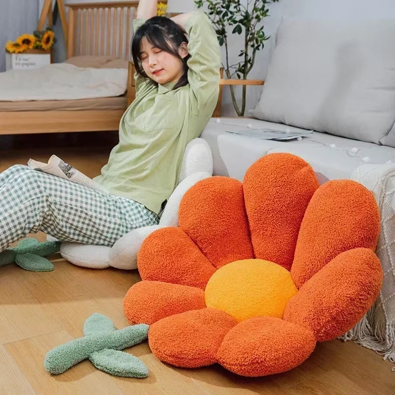 Ins Flower Cushion Office Chair Sitting Cushions Plush Sofa Throw Pillows Decor Floor Cushions Gift Home Decorative Coussin 방석