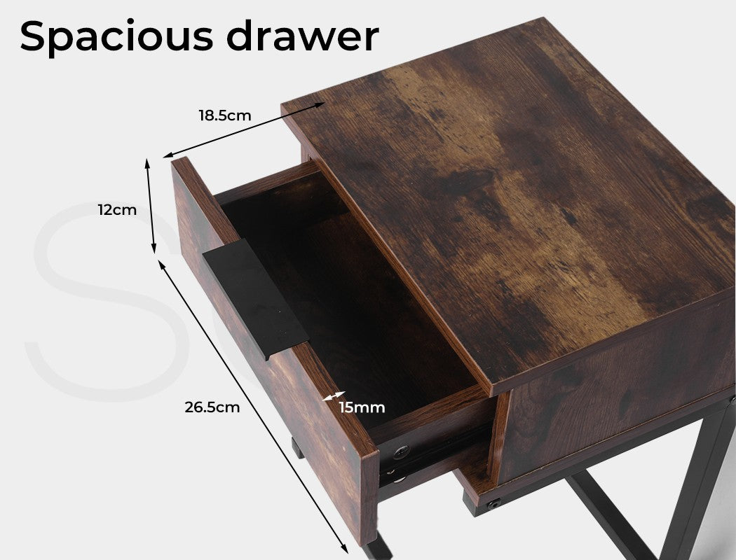 Levede Bedside Tables Side End Table Wood Nightstand Storage Drawers Cabinet