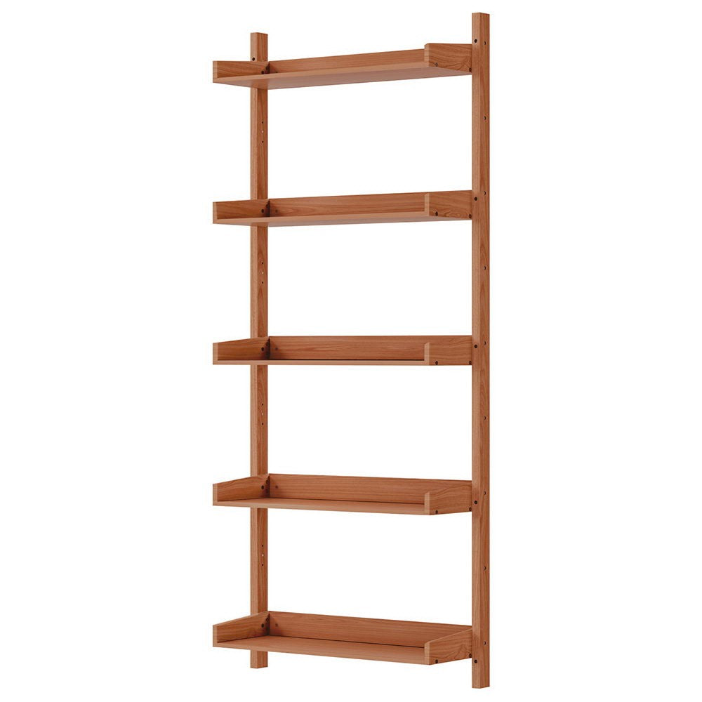 Artiss Bookshelf Floating 5-Tier Display Book Shelves Storage Bookcase Oak CAPIZ