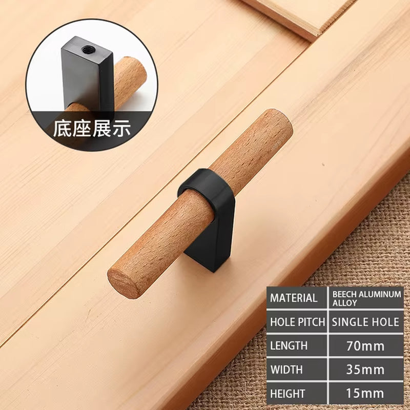 Wood Furniture Handle Cabinet Handles Furniture Accessory Drawer Knobs Kitchen Handle Natural for Furniture Pulls