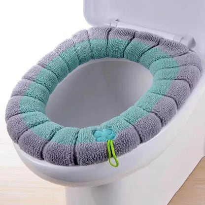 Winter Toilet Seat Cushions Bathroom Toilet Seat Cushions Handle Thicker Soft Washers with Toilet Seat Insulation Accessories