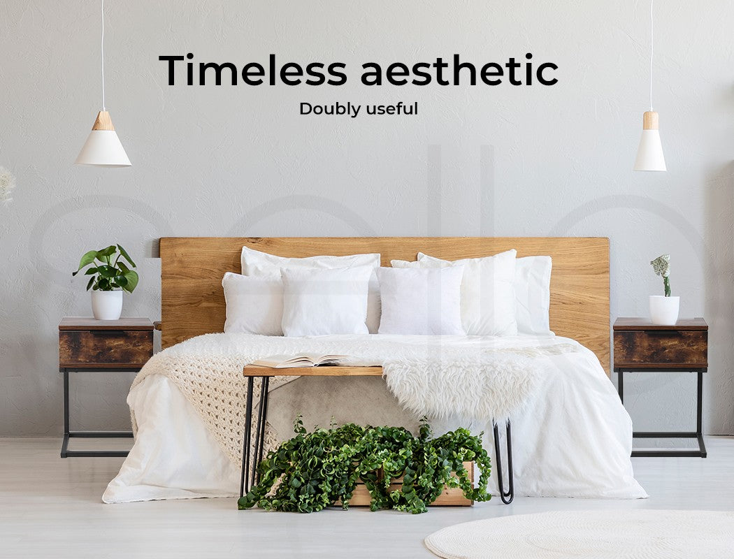 Levede Bedside Tables Side End Table Wood Nightstand Storage Drawers Cabinet