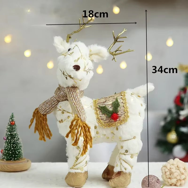 Elk Christmas Party Decoration Christmas Decoration for Tree Santa Claus Snowman Figurines Decoration