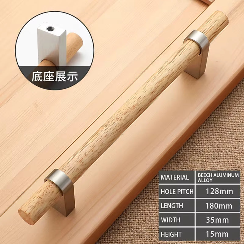 Wood Furniture Handle Cabinet Handles Furniture Accessory Drawer Knobs Kitchen Handle Natural for Furniture Pulls
