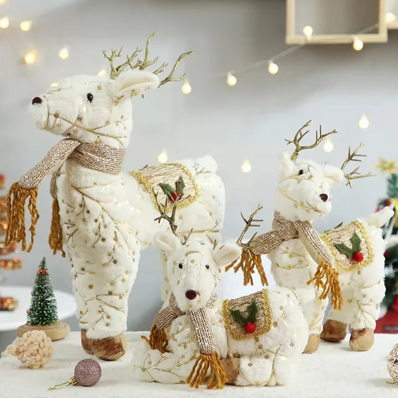 Elk Christmas Party Decoration Christmas Decoration for Tree Santa Claus Snowman Figurines Decoration