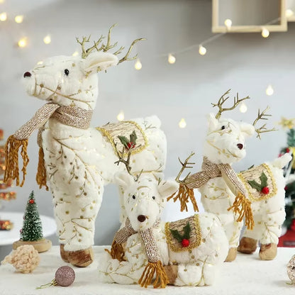 Elk Christmas Party Decoration Christmas Decoration for Tree Santa Claus Snowman Figurines Decoration