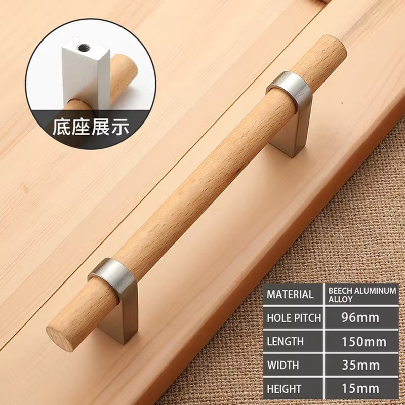 Wood Furniture Handle Cabinet Handles Furniture Accessory Drawer Knobs Kitchen Handle Natural for Furniture Pulls