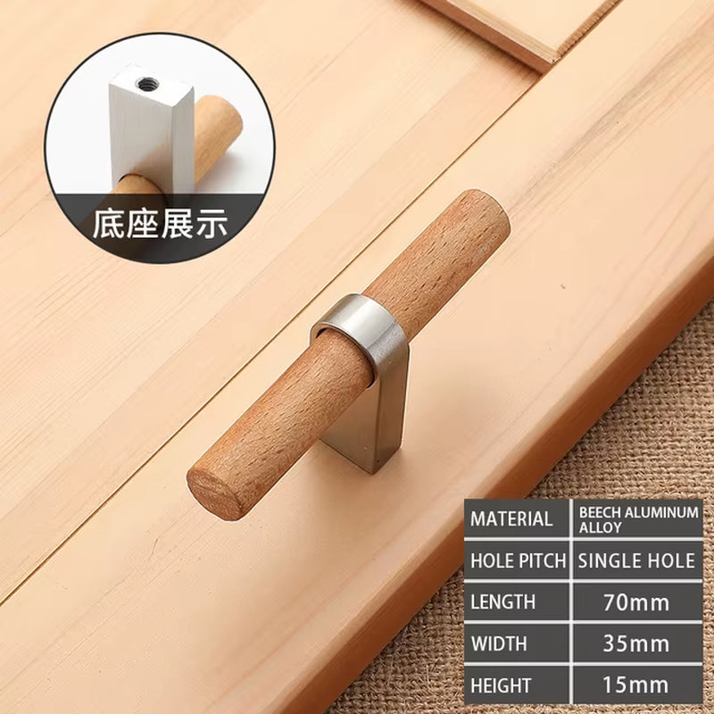 Wood Furniture Handle Cabinet Handles Furniture Accessory Drawer Knobs Kitchen Handle Natural for Furniture Pulls