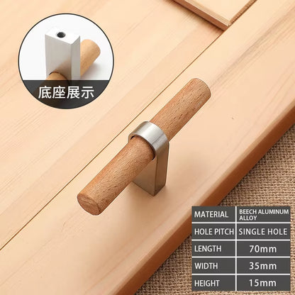 Wood Furniture Handle Cabinet Handles Furniture Accessory Drawer Knobs Kitchen Handle Natural for Furniture Pulls
