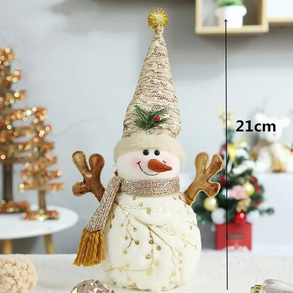 Elk Christmas Party Decoration Christmas Decoration for Tree Santa Claus Snowman Figurines Decoration