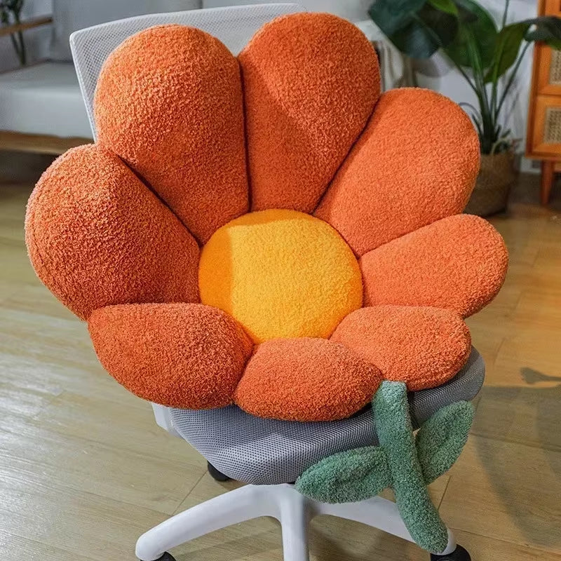 Ins Flower Cushion Office Chair Sitting Cushions Plush Sofa Throw Pillows Decor Floor Cushions Gift Home Decorative Coussin 방석