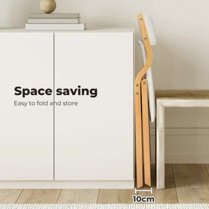 Levede 2X Dining Chairs Foldable PU Leather Kitchen Chair Lounge Room Vintage