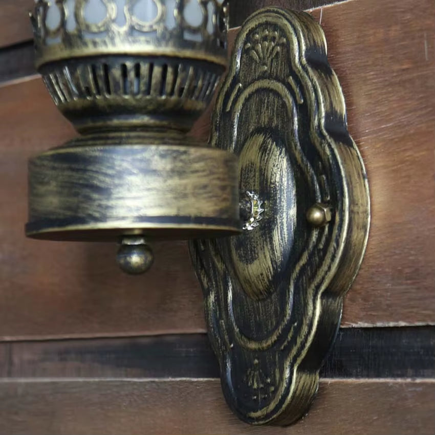 Nordic Vintage Kerosene Creative Sconces Wall Lamps Glass Lampshade Iron Wall Light for Restaurant Aisle Bedroom Bedside Lamps