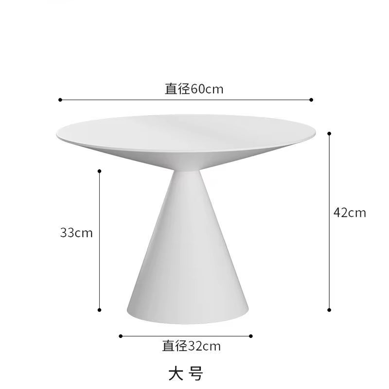 Round Light Luxury Metal Coffee Table Living Room Furniture Sofa Side Table a Few Balcony Tea Table Bedroom Nightstand
