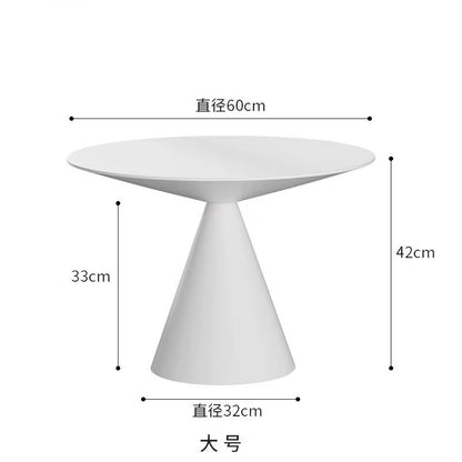 Round Light Luxury Metal Coffee Table Living Room Furniture Sofa Side Table a Few Balcony Tea Table Bedroom Nightstand