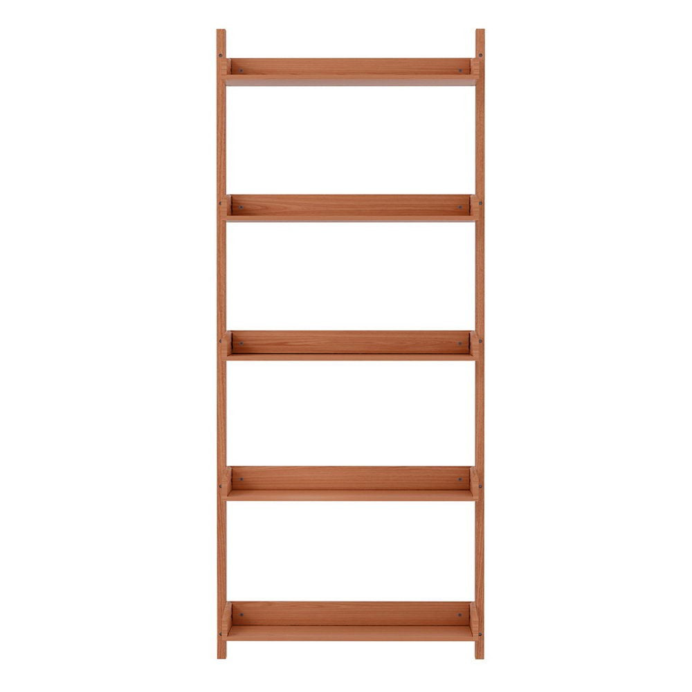 Artiss Bookshelf Floating 5-Tier Display Book Shelves Storage Bookcase Oak CAPIZ