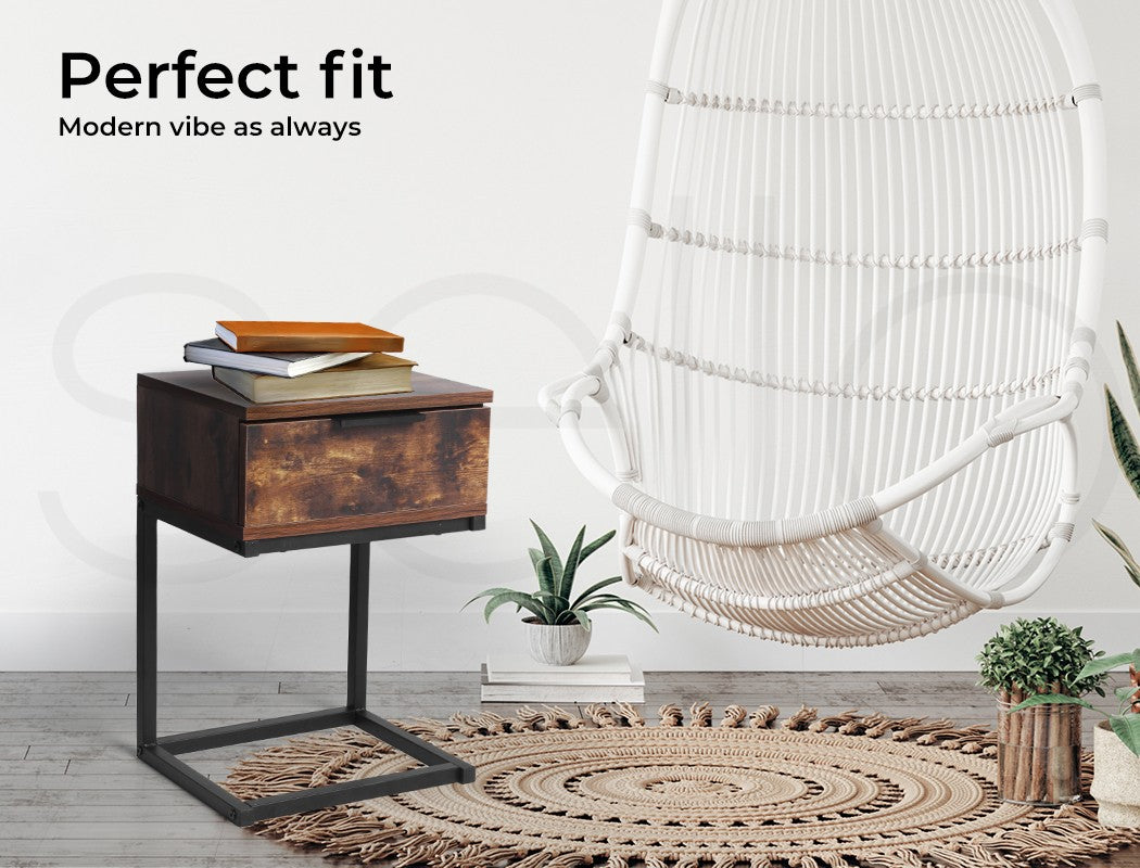 Levede Bedside Tables Side End Table Wood Nightstand Storage Drawers Cabinet