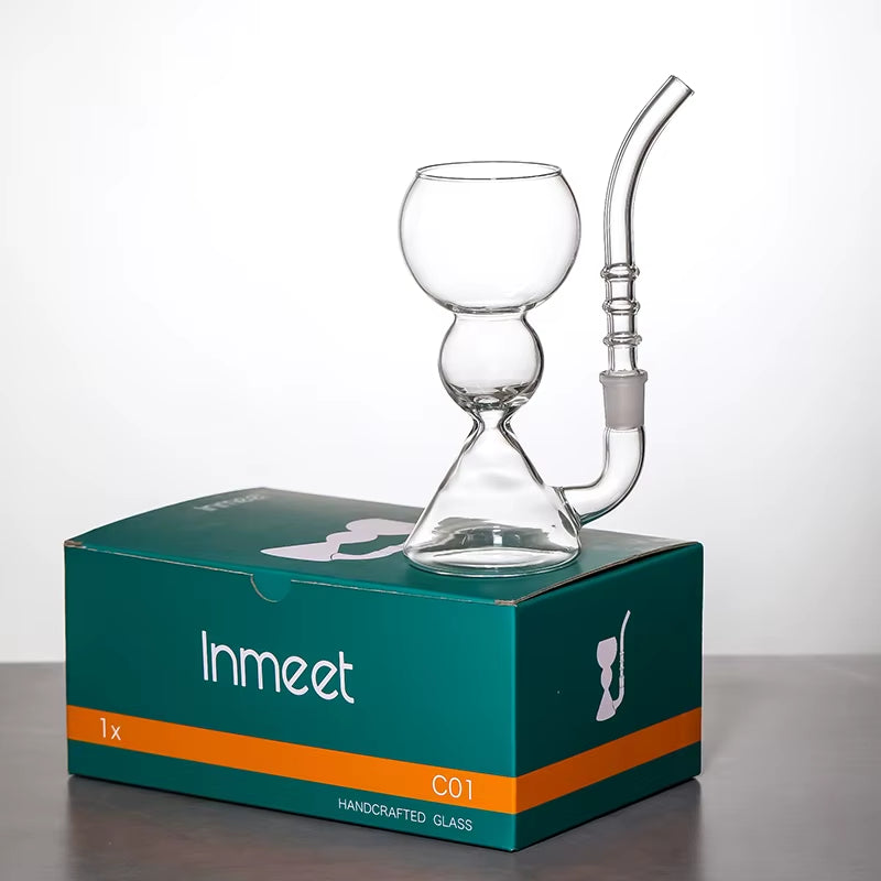 Absinthe Glass/Glass Cup with Straw/Cocktail Glass/High Borosilicate Heat-Resistant Glass Cup