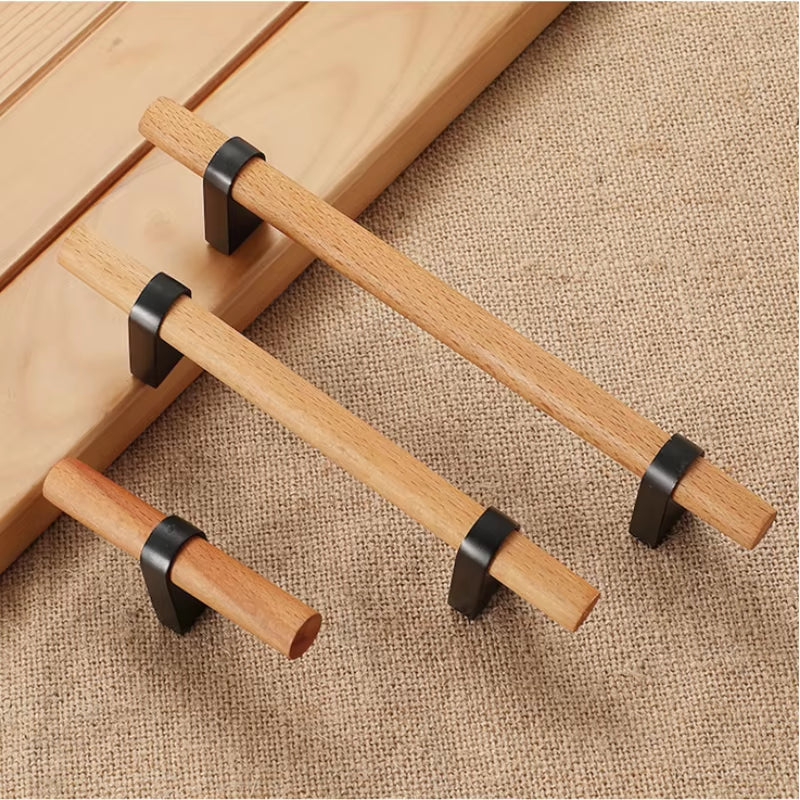 Wood Furniture Handle Cabinet Handles Furniture Accessory Drawer Knobs Kitchen Handle Natural for Furniture Pulls