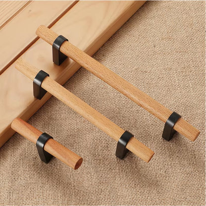 Wood Furniture Handle Cabinet Handles Furniture Accessory Drawer Knobs Kitchen Handle Natural for Furniture Pulls