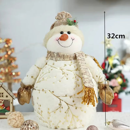 Elk Christmas Party Decoration Christmas Decoration for Tree Santa Claus Snowman Figurines Decoration