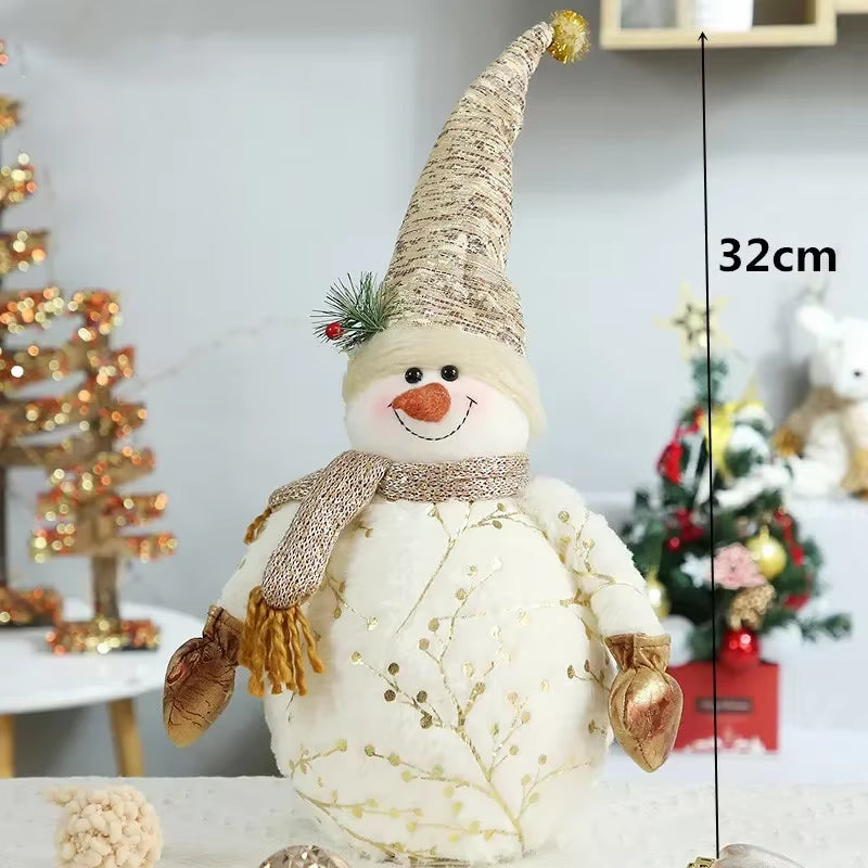 Elk Christmas Party Decoration Christmas Decoration for Tree Santa Claus Snowman Figurines Decoration