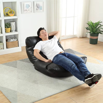 Leather Bean Bag Sofa Lounge Chair Cover No Filler Folding Lazy Sofa Bed Office Recliner Couch Floor Seat Tatami Pouf Ottoman