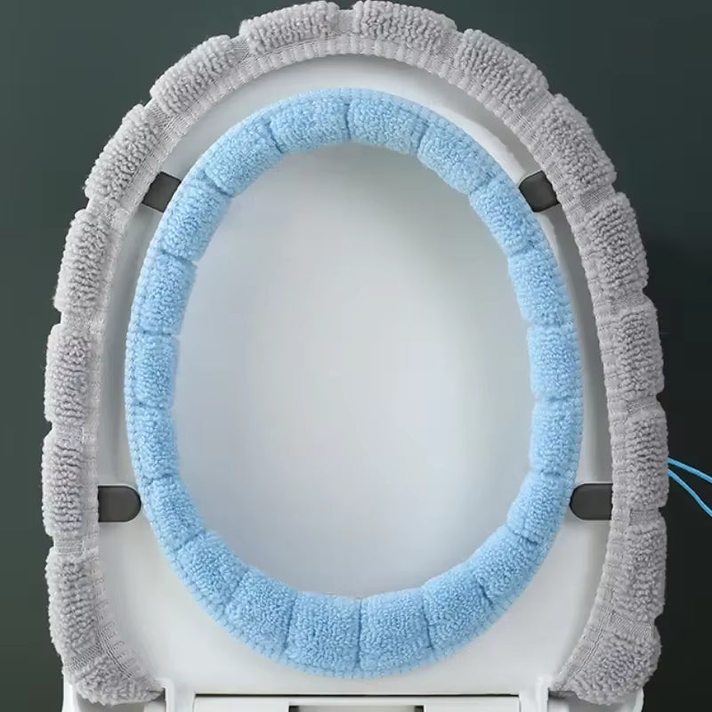 Winter Toilet Seat Cushions Bathroom Toilet Seat Cushions Handle Thicker Soft Washers with Toilet Seat Insulation Accessories