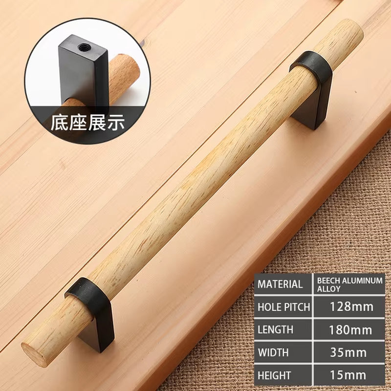Wood Furniture Handle Cabinet Handles Furniture Accessory Drawer Knobs Kitchen Handle Natural for Furniture Pulls