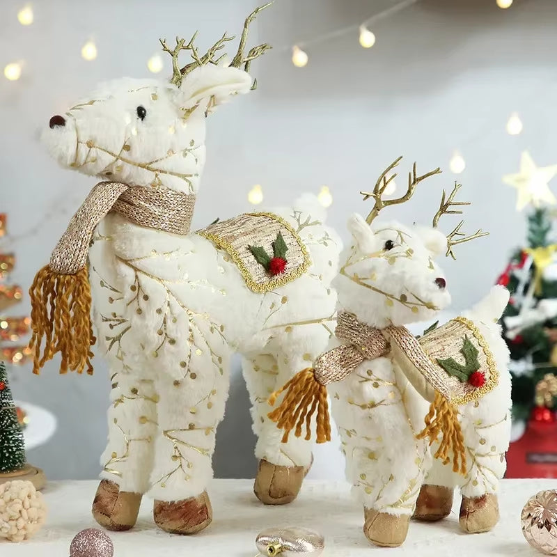 Elk Christmas Party Decoration Christmas Decoration for Tree Santa Claus Snowman Figurines Decoration
